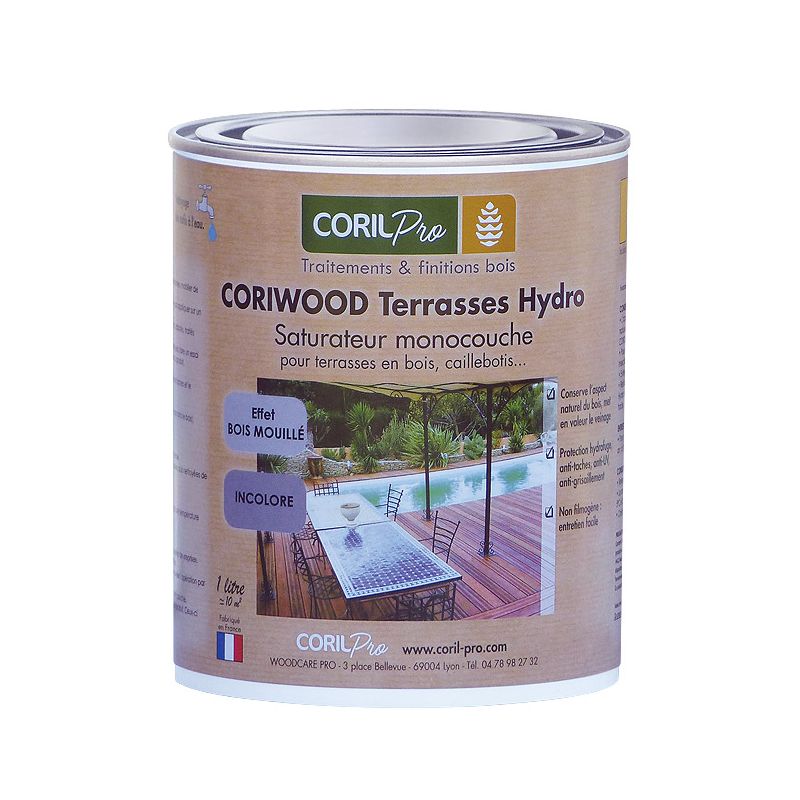 Saturateur bois monocouche éco-responsable pour terrasses et bardages -  Cover Green