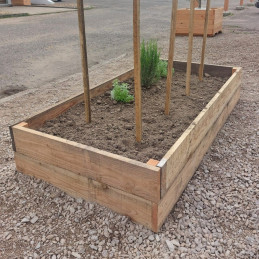 Carré Potager de 1mx1m en Douglas Naturel | Central Bois