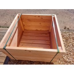 Jardinière 1m x 1m en H640mm en Douglas Naturel Raboté | Central Bois