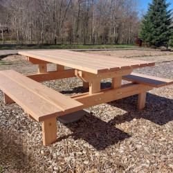 Table pique-nique 4 à 6 personnes Douglas - long 1m50 | Central Bois