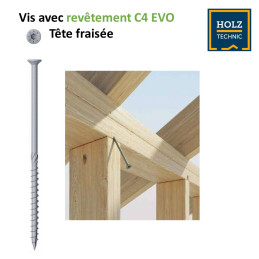 vis à bois Tête fraisée ( torx) 5x80mm - C4 EVO - construction extérieur - Bte x100 | Central Bois