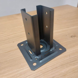 KIT Pied de poteau 71x71 laqué noir