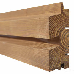 Lame de Bardage Faux Claire Voie en douglas traité autoclave Marron - Produit 100% français| Central Bois