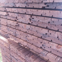 Bardage ARIOSO 28x125mm en 4M Douglas Raboté Fixation visible Choix 2 (déclassé)