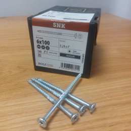 Vis bois Tête fraisée (torx) 6x100mm EZ pour Intérieur - Boîte de 100 - embout offert | Central Bois