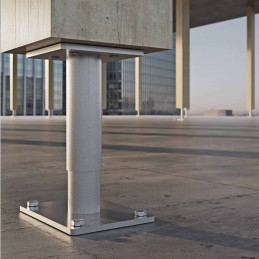 Pied de Poteau Réglable Hauteur H130-170m avec manchon | Central Bois